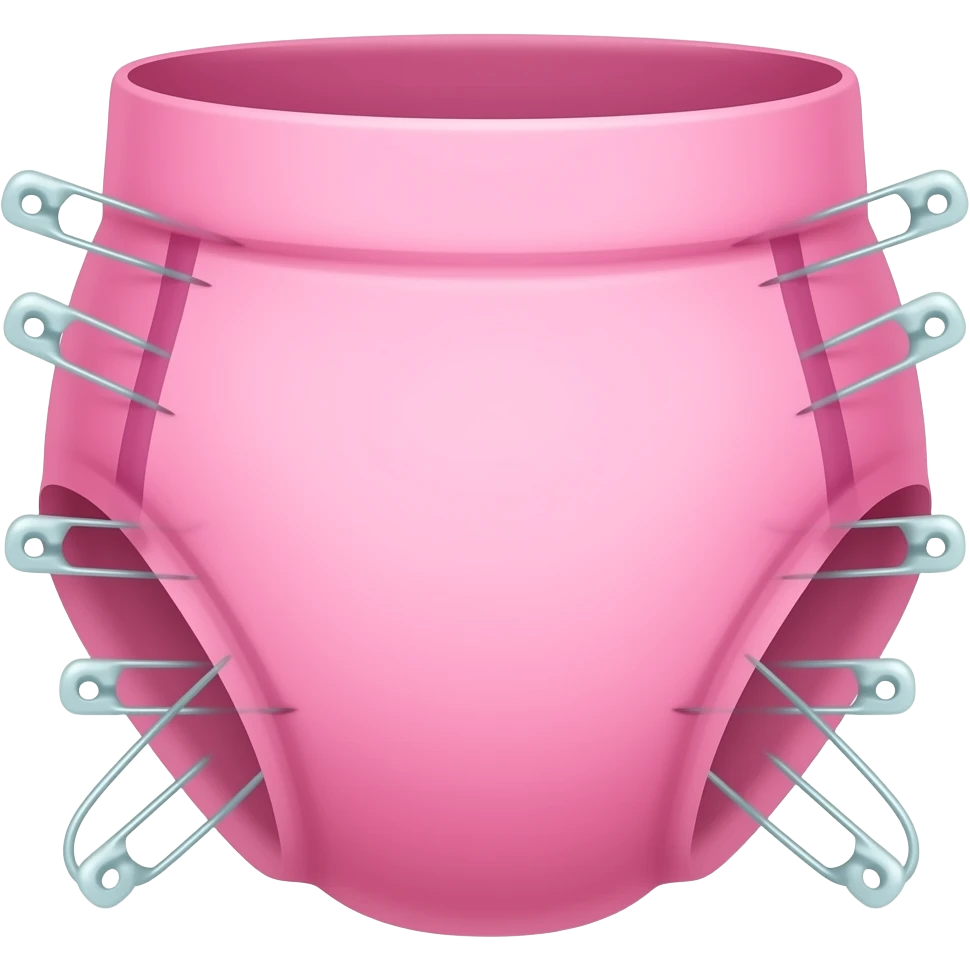 Pink Diaper with safety pins emoji