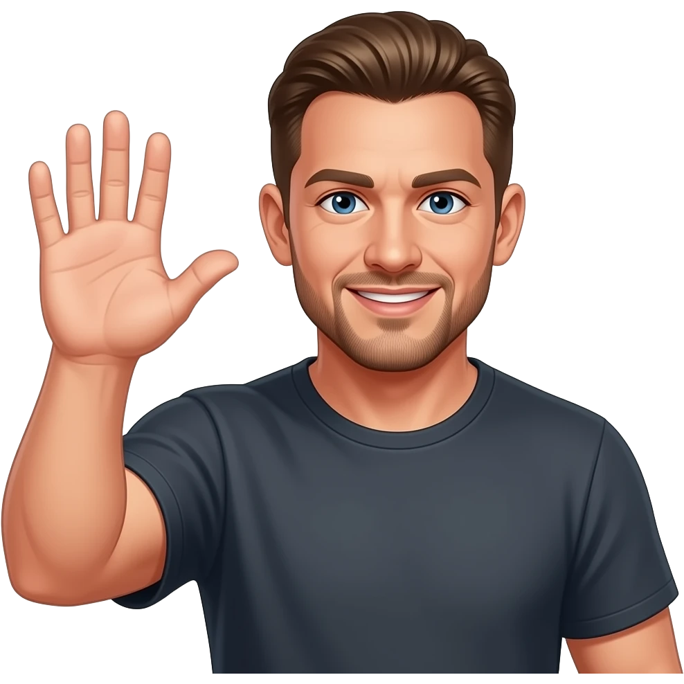 Waving hand side to side in front of face like John cenas you can’t see me gesture emoji