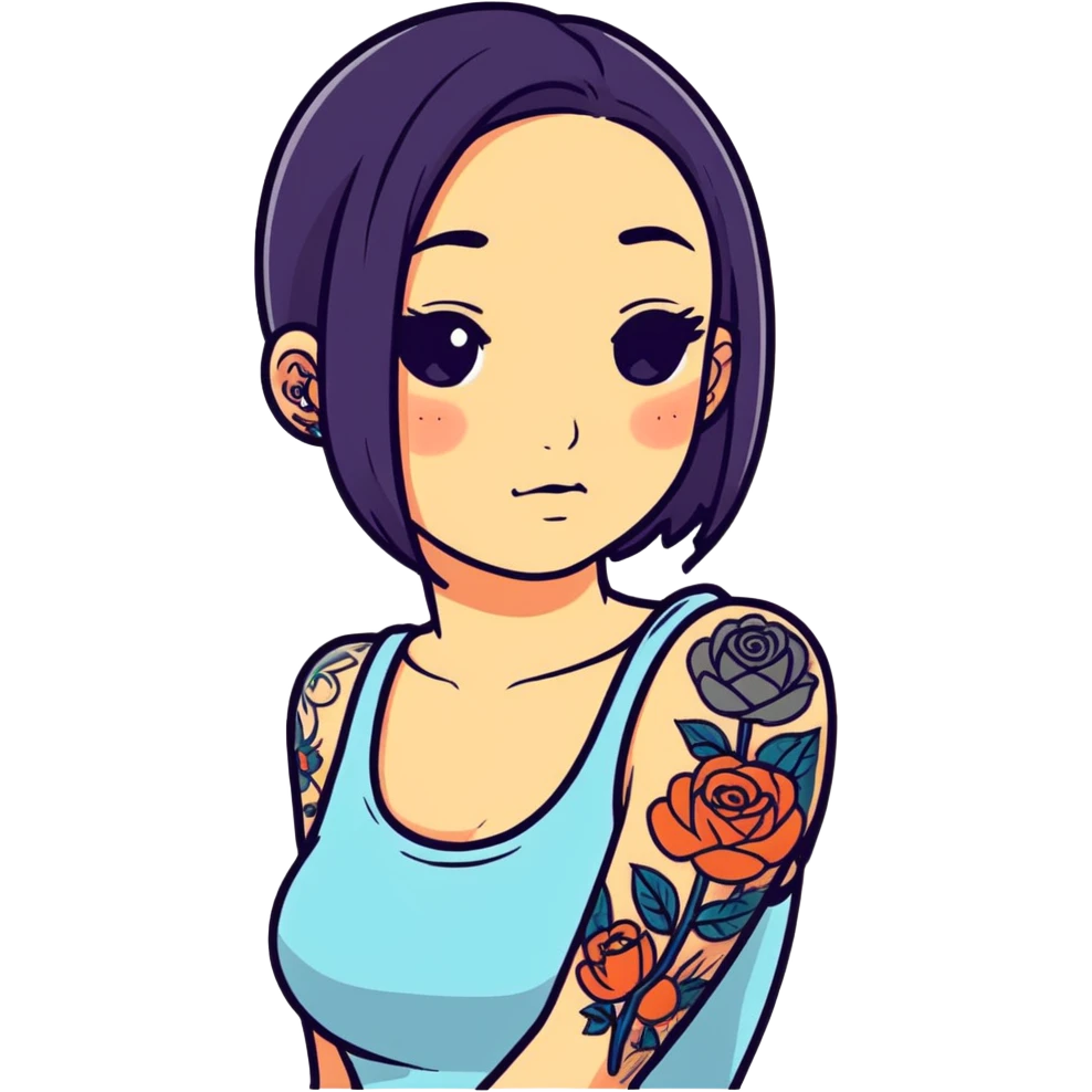 Tattoo girl emoji
