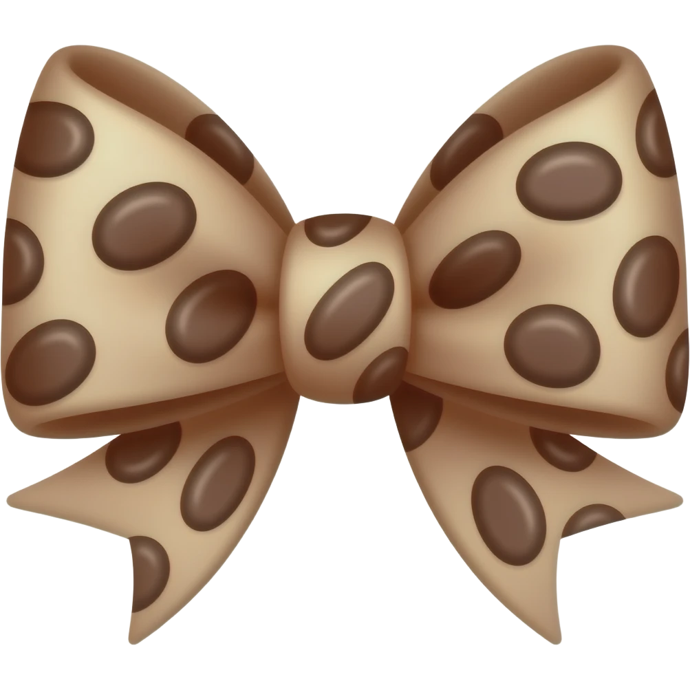 Chocolate Marshmallow bow emoji