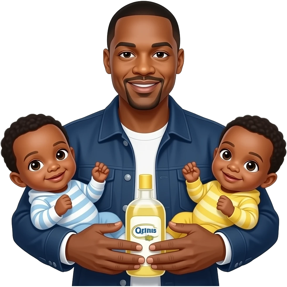Sean Diddy Combs holding baby’s and baby oil. emoji