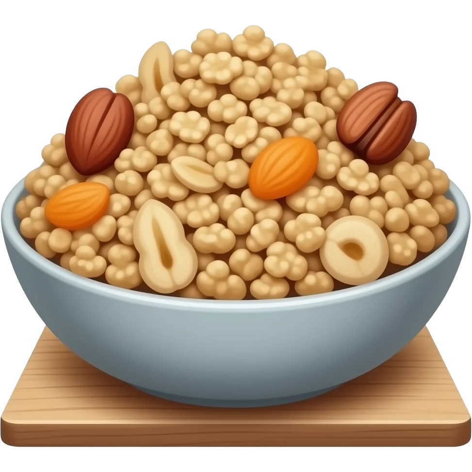 Healthy snack desk granola emoji