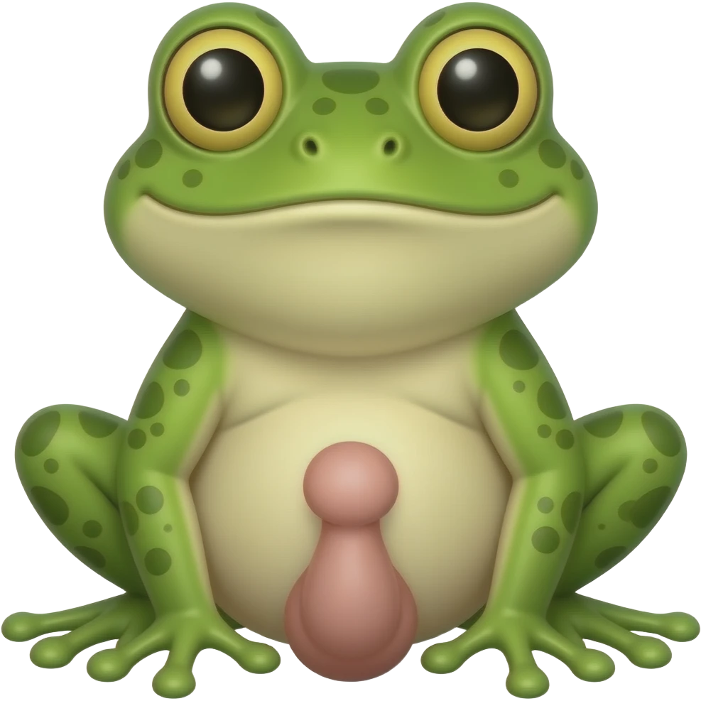 A frog with a big penis emoji