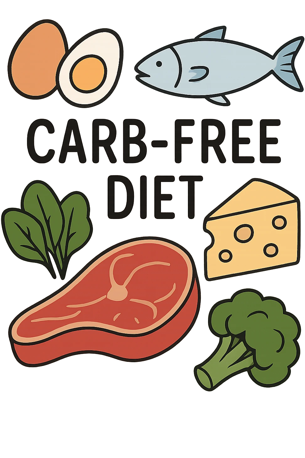 Dieta senza carboidrati rappresentata emoji