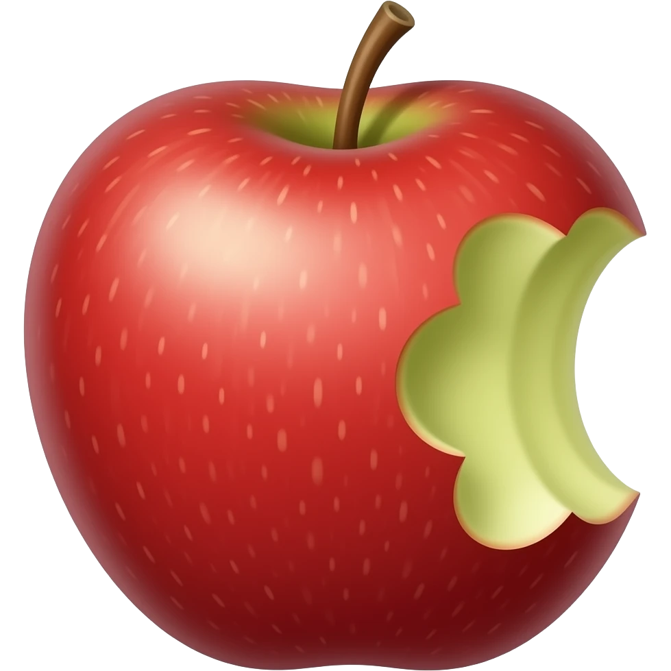 apple with bite emoji