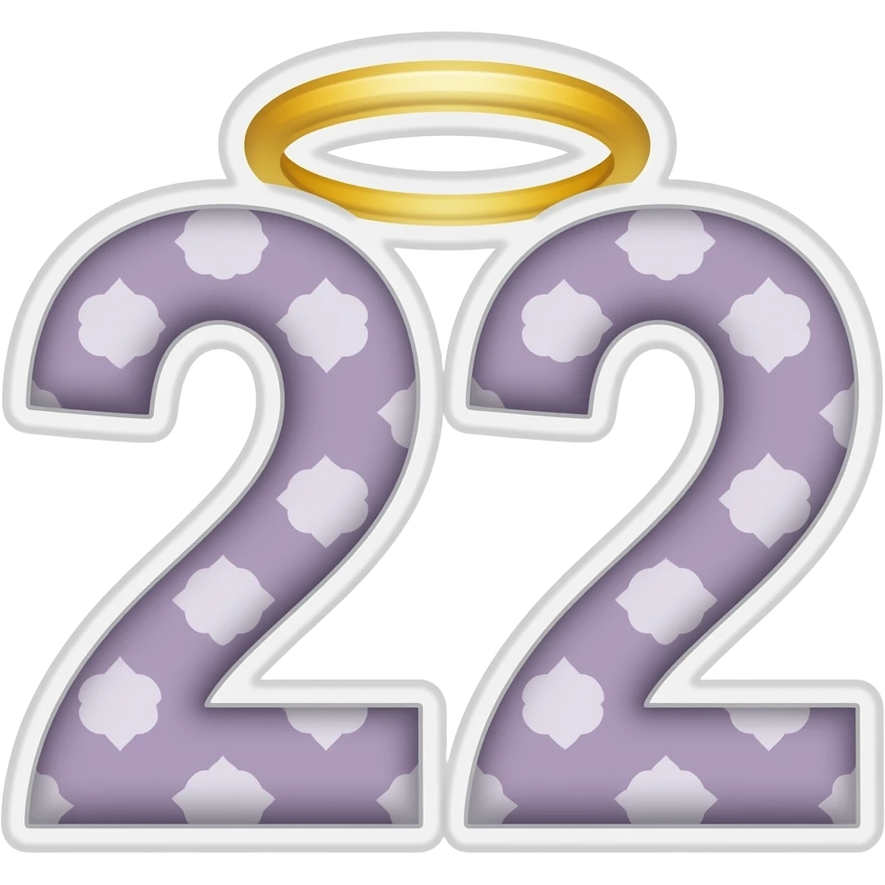 222 angel number sticker emoji