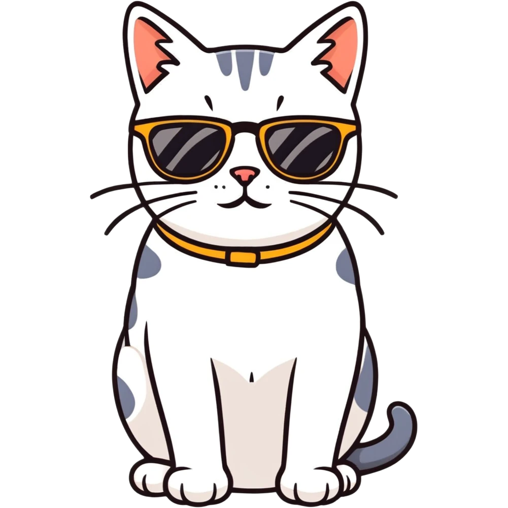 Cat with sunglasses emoji