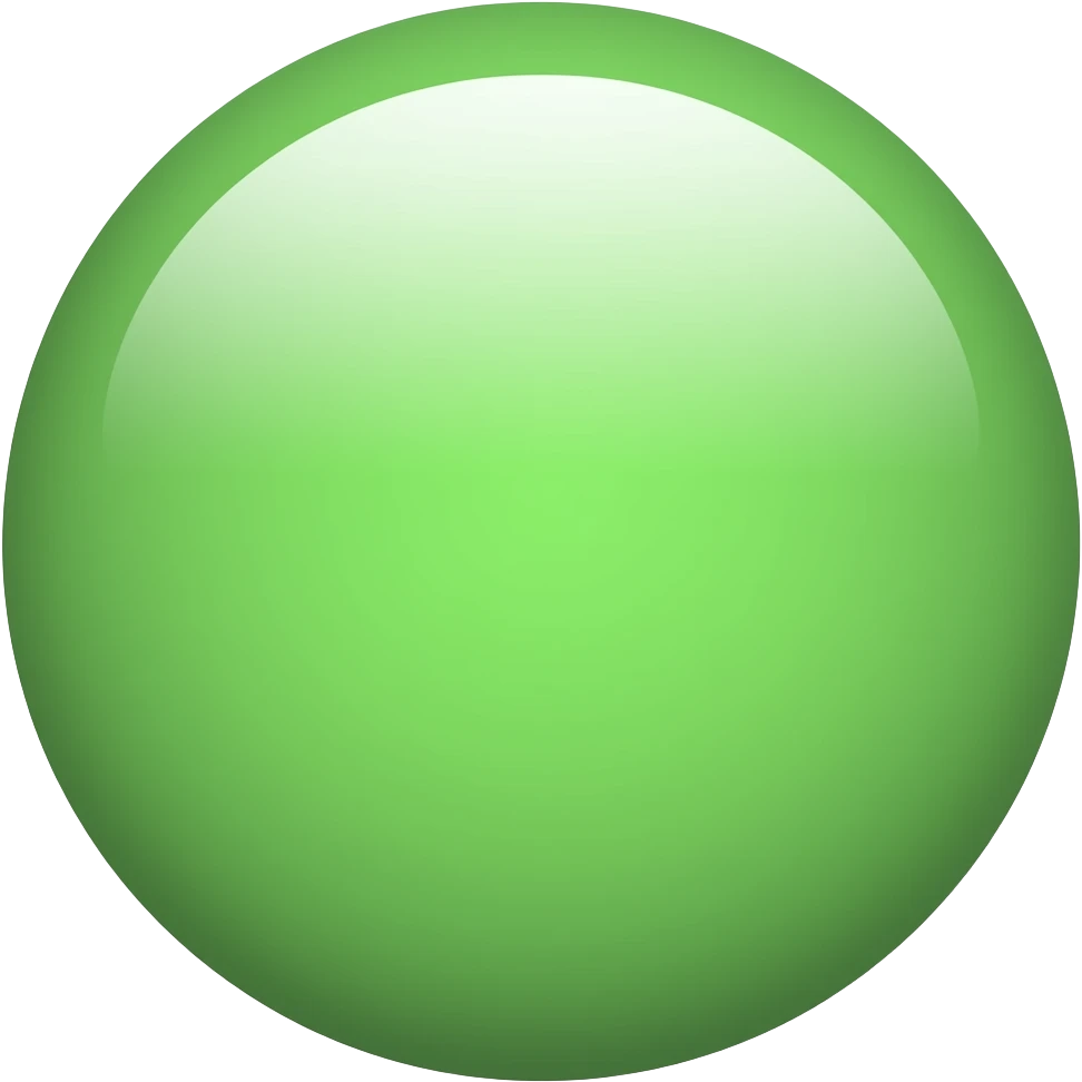 Green shiny circle  emoji