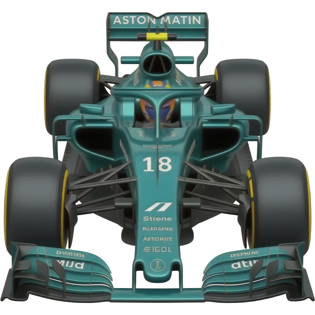 Lance stroll #18 Aston Martin f1 car emoji