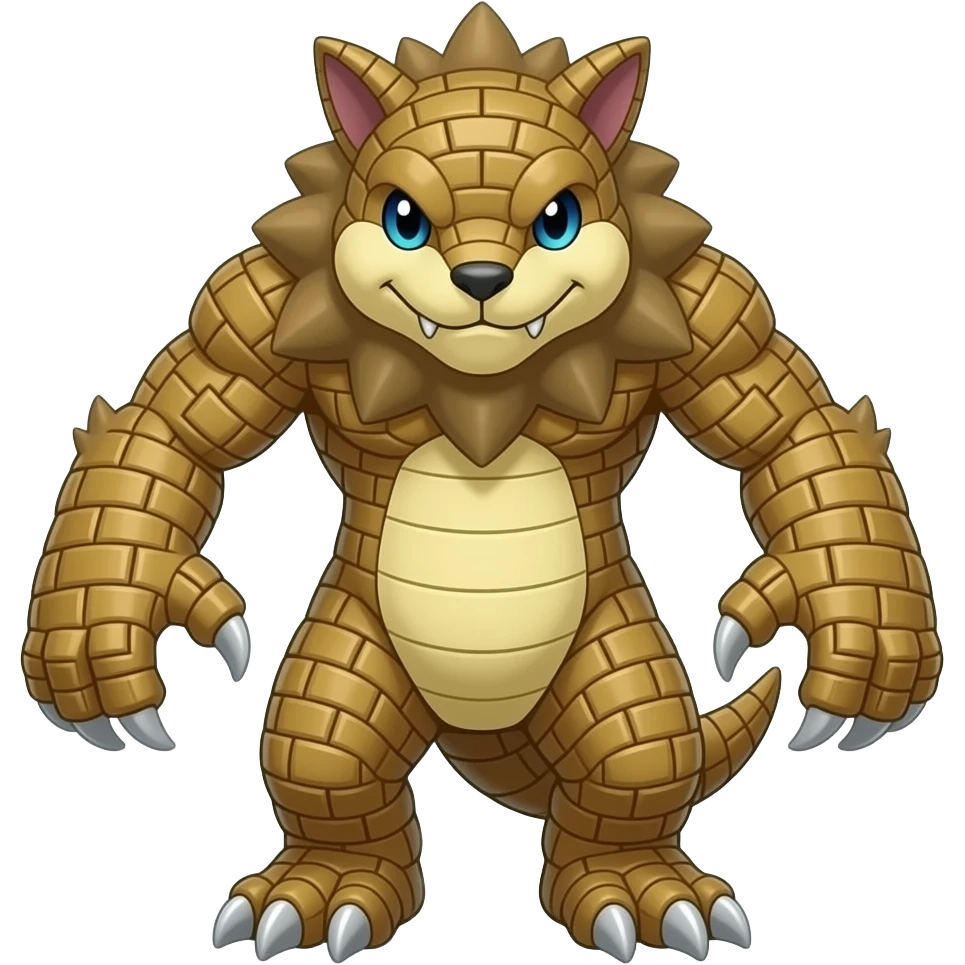 Guilmon-Gatomon-Wickerbeast-Vernid-animal-hybrid-creature, full body emoji