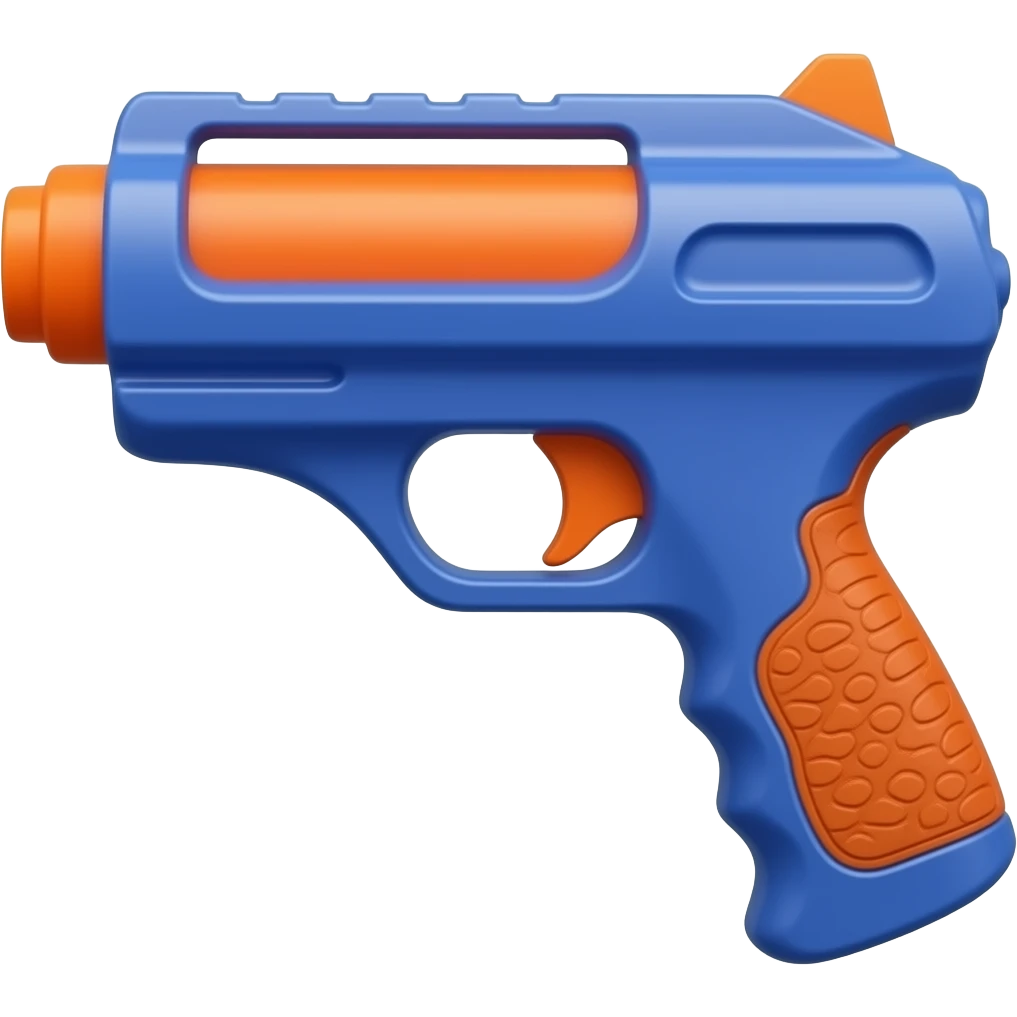 blue and orange nerf emoji