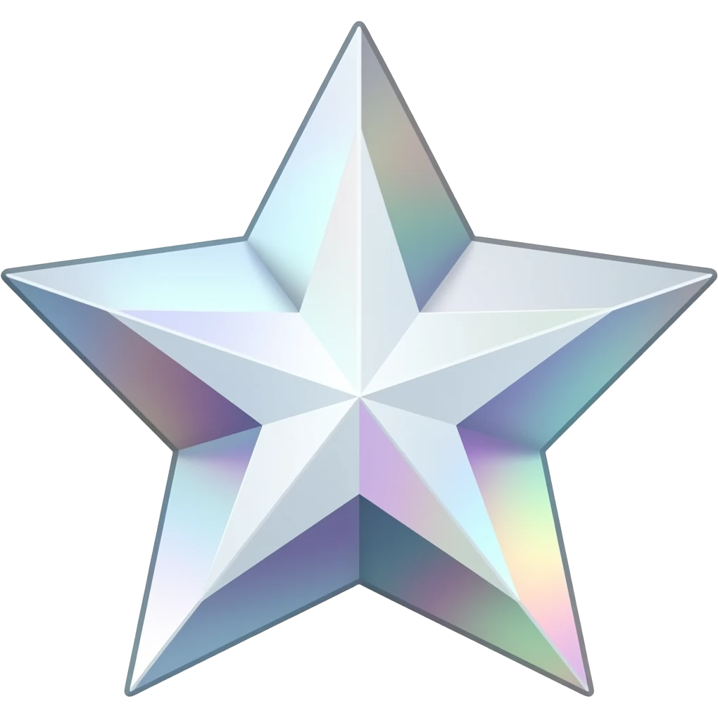 Opal crystal sparkling star emoji