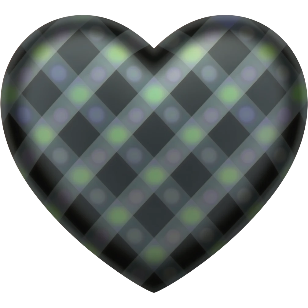 black opal heart emoji