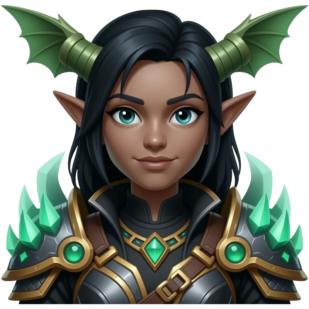 un ojugero negro de fantasia a un bosque emoji