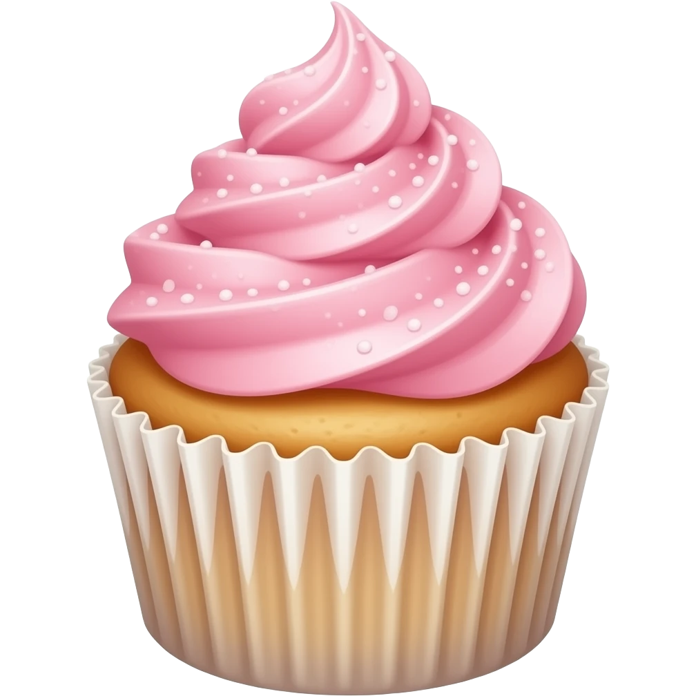 Cupcake with pink icing emoji
