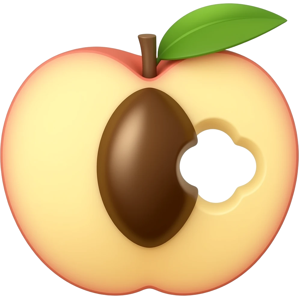 Peach with a hole emoji