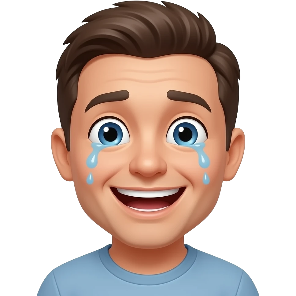 laughing with eyes wide open tears streaming out of eyes emoji