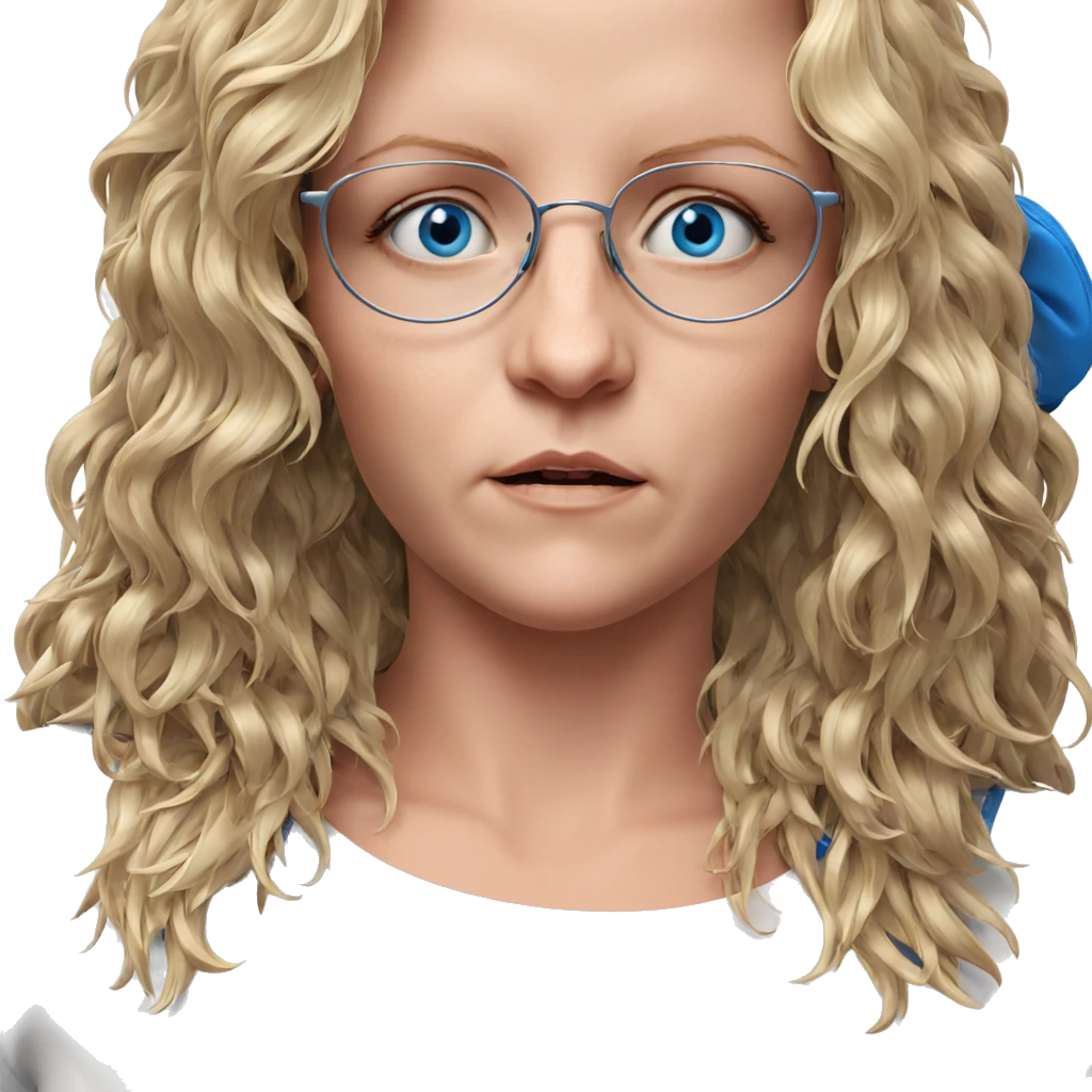 blonde girl with blue eyes emoji