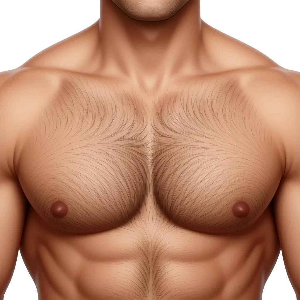 Hairy male chest emoji