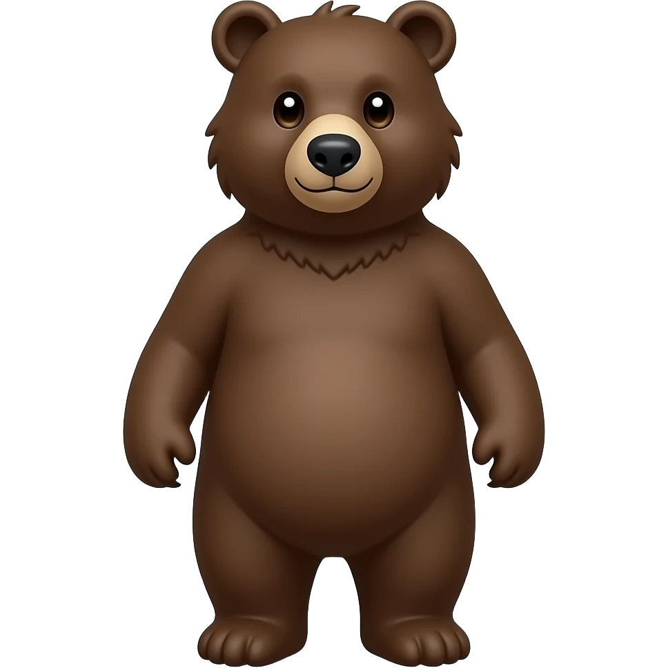 Bear in a white background emoji