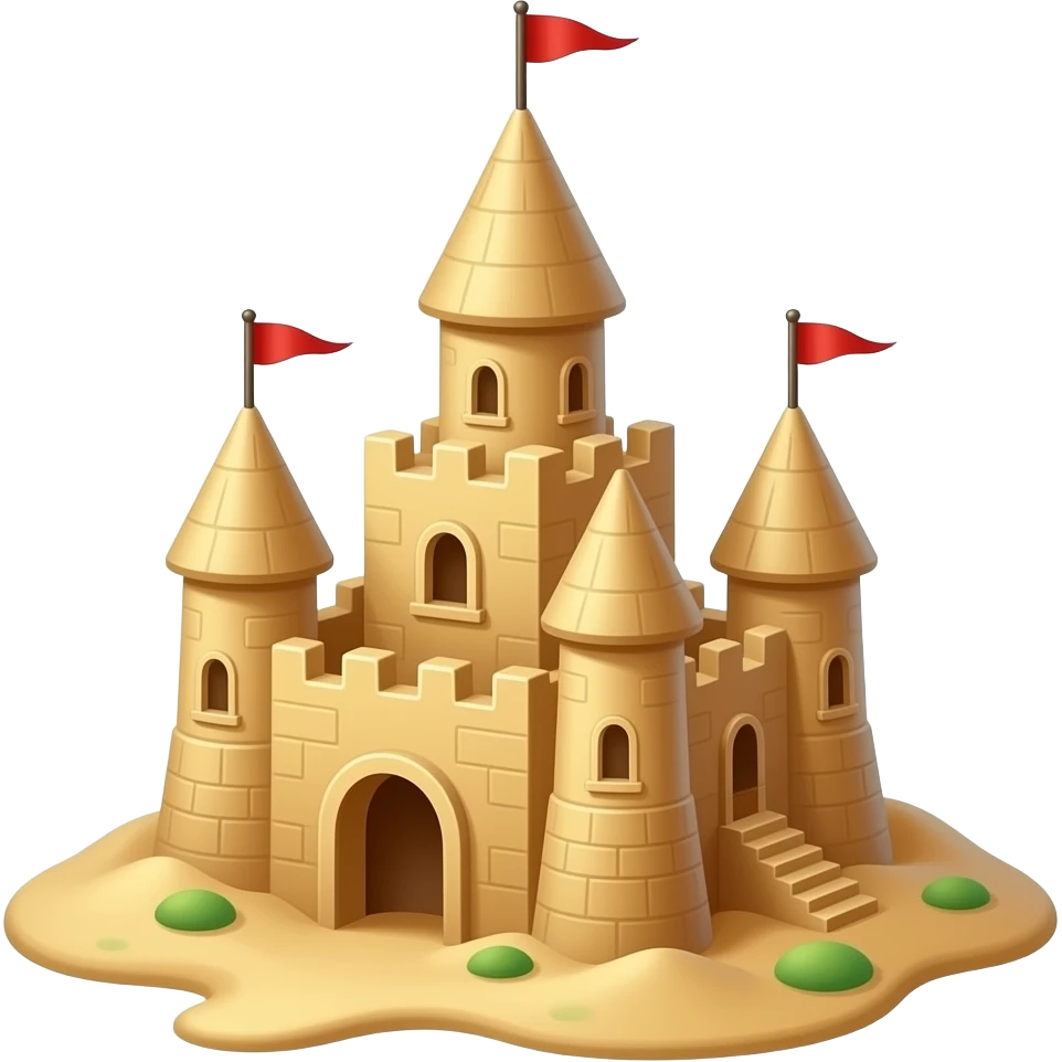песочный замок png emoji