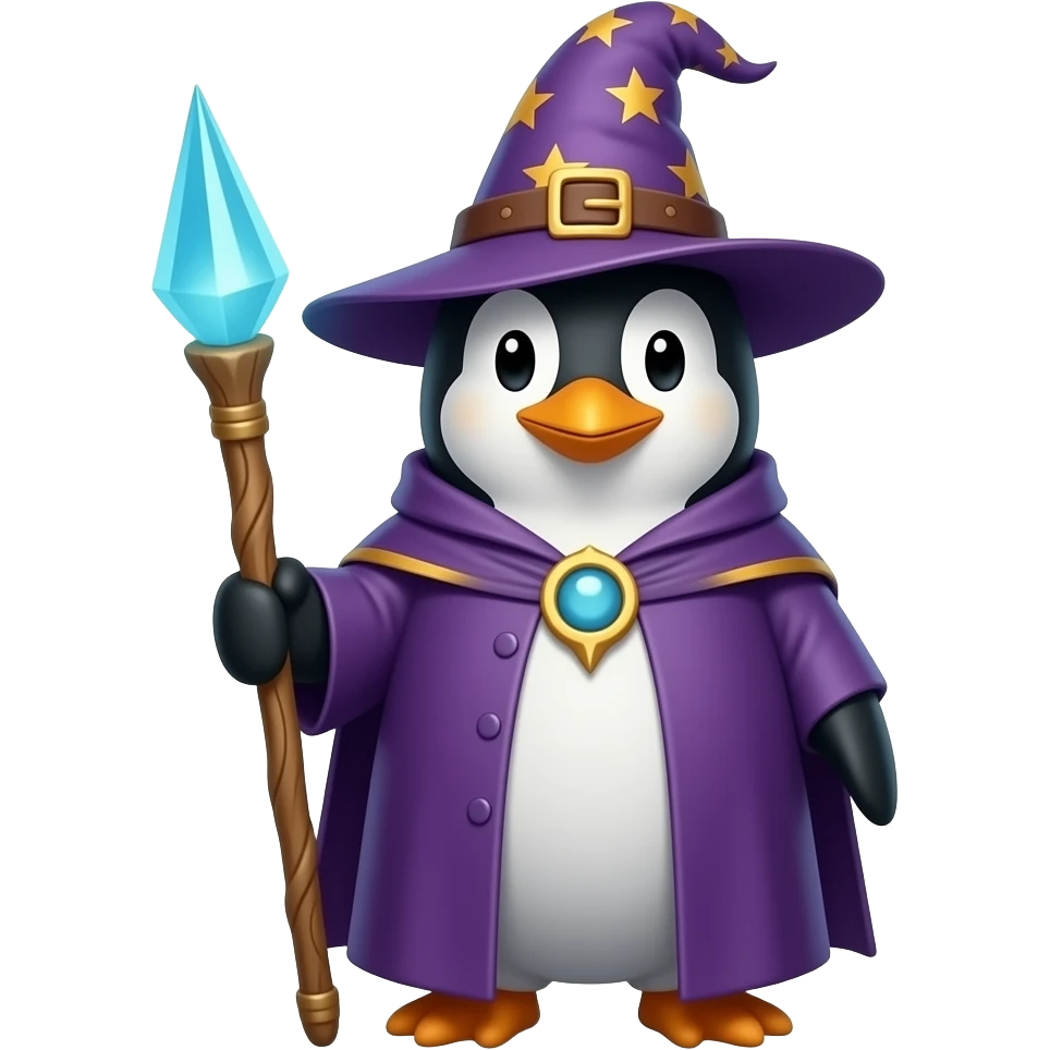 Penguin Wizard emoji