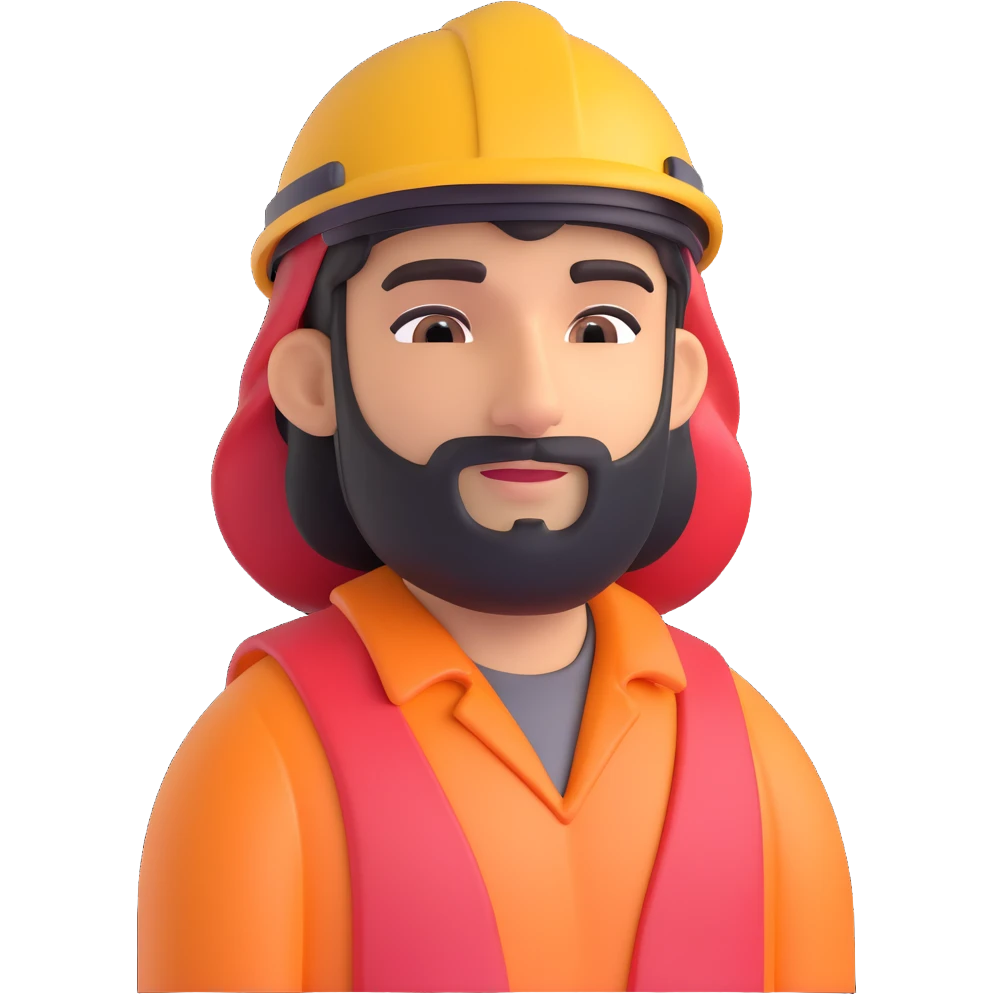 Arab in a worker's helmet emoji