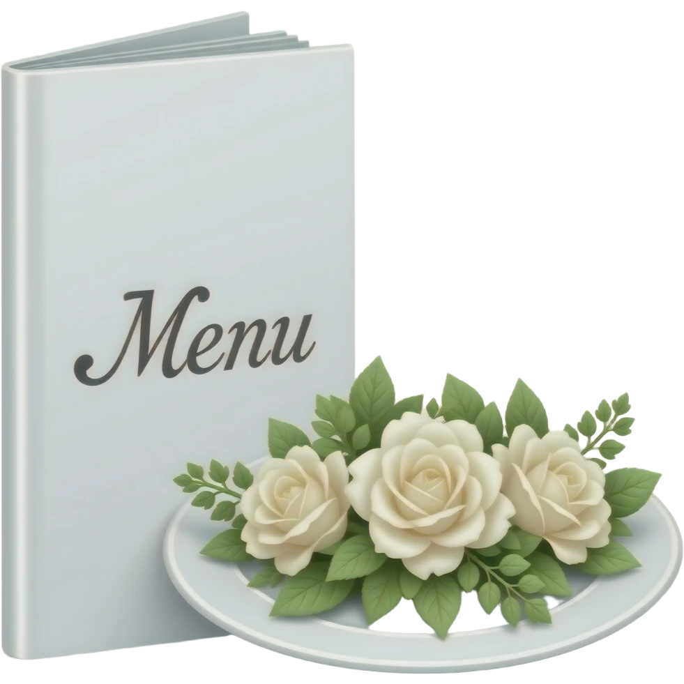 Menu wedding white emoji