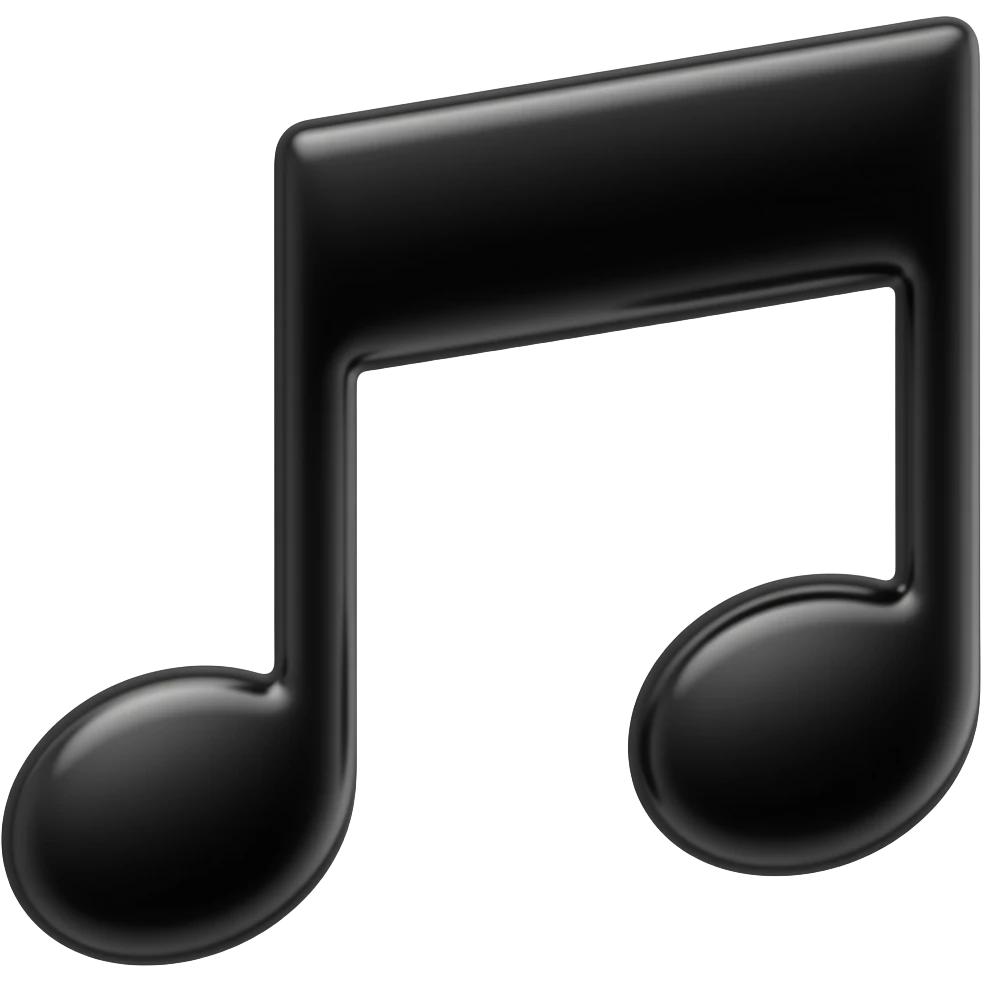 Nota musical negra emoji