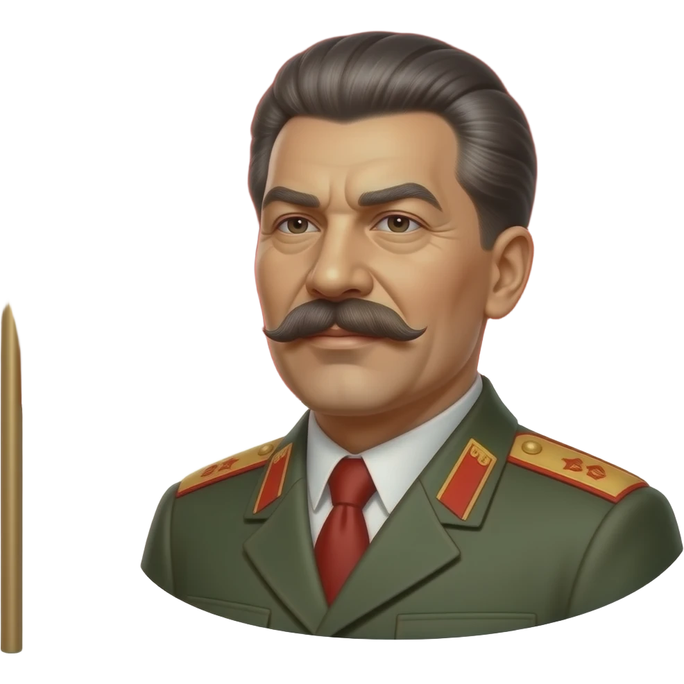 Stalin infront of soviet flag  emoji