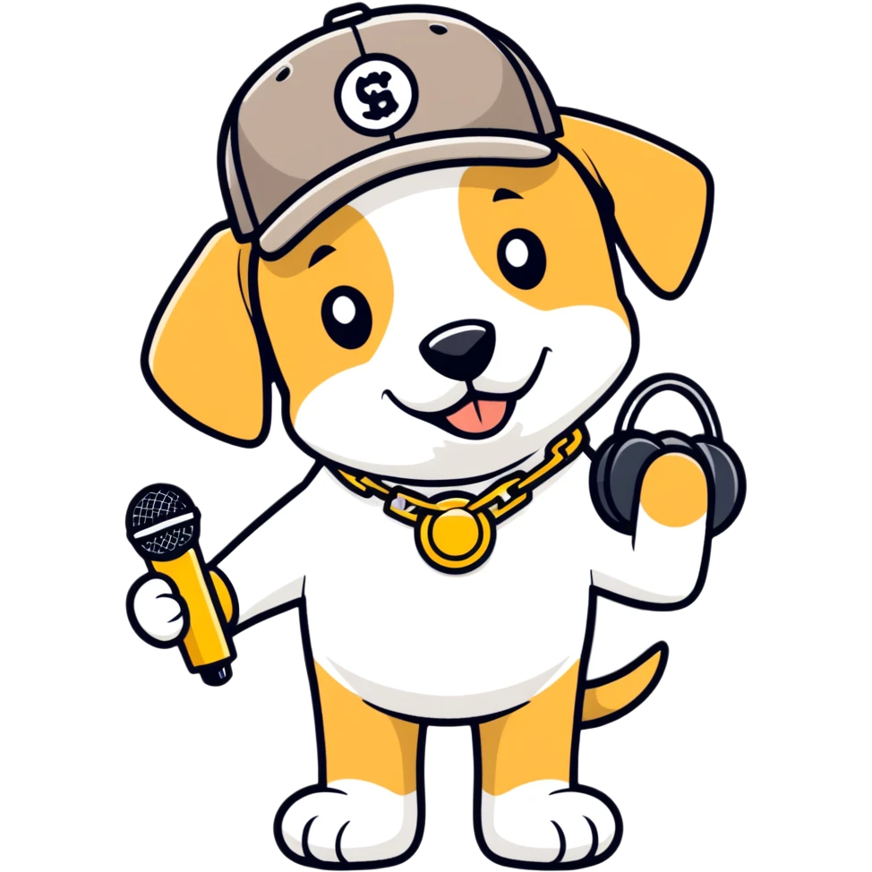 Dog love rap emoji