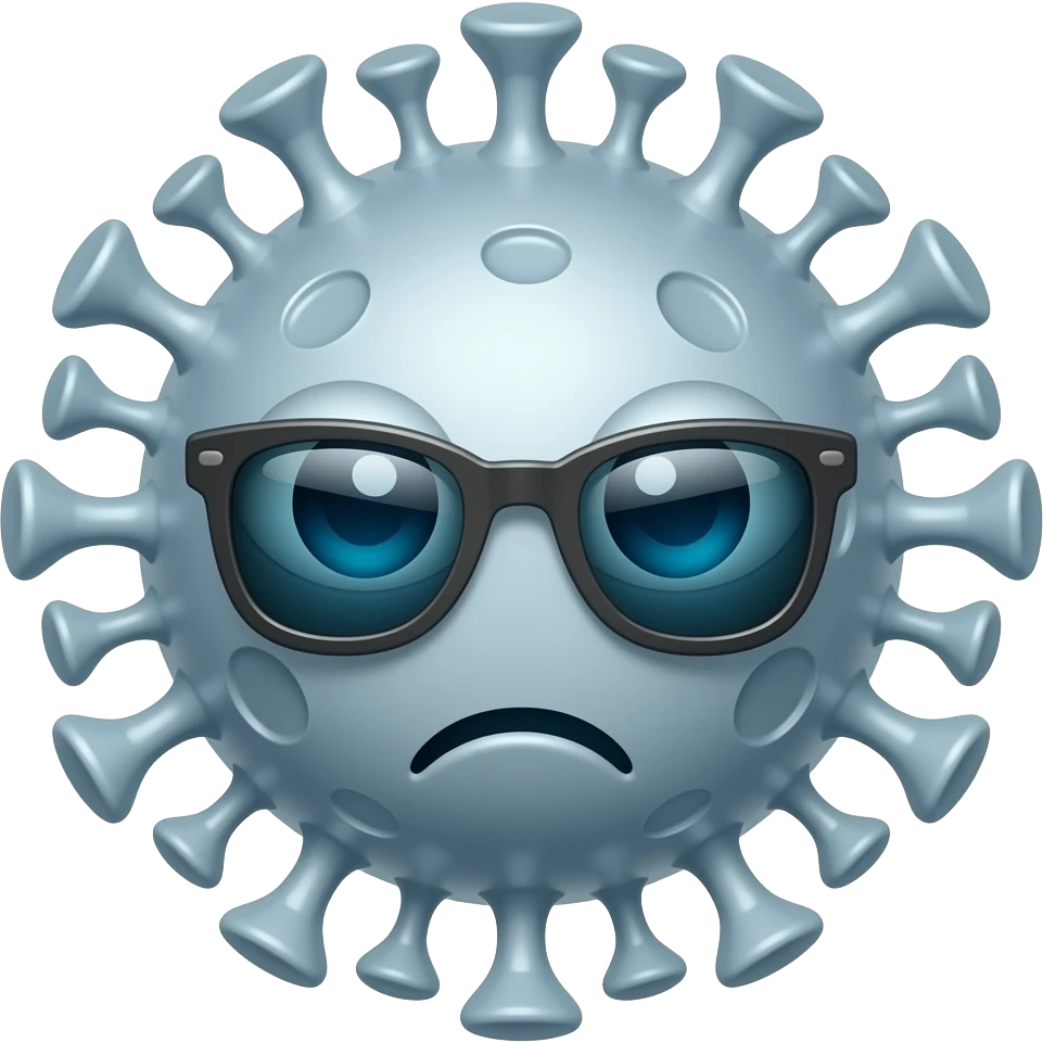 A stylised virus emoji