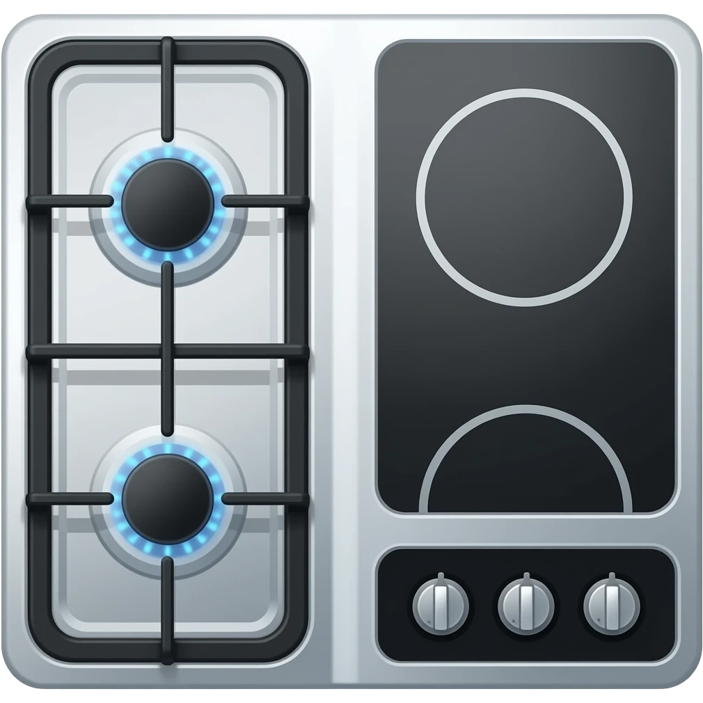 stove gas burner and induction burner emoji