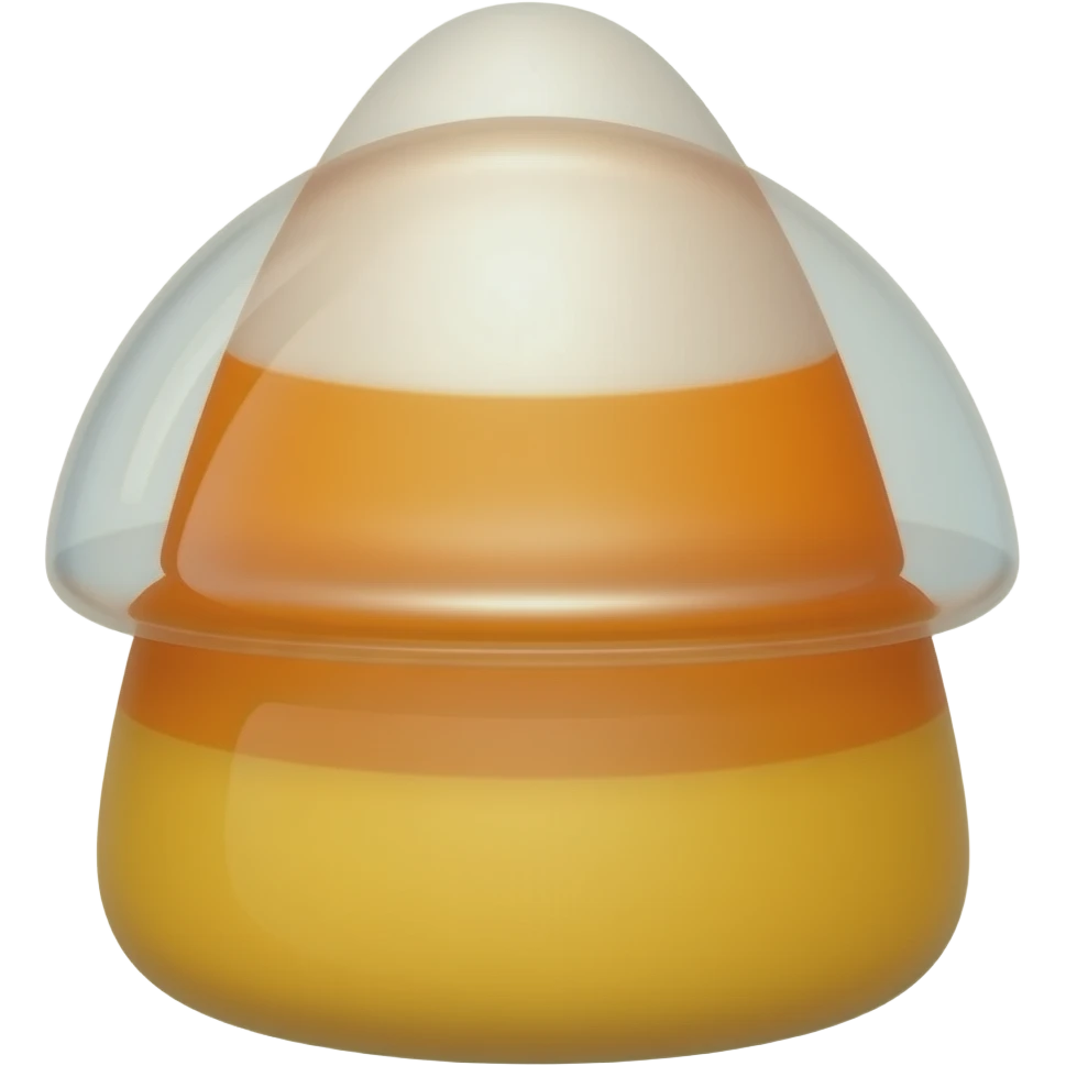 Candy corn with a cupcake emoji