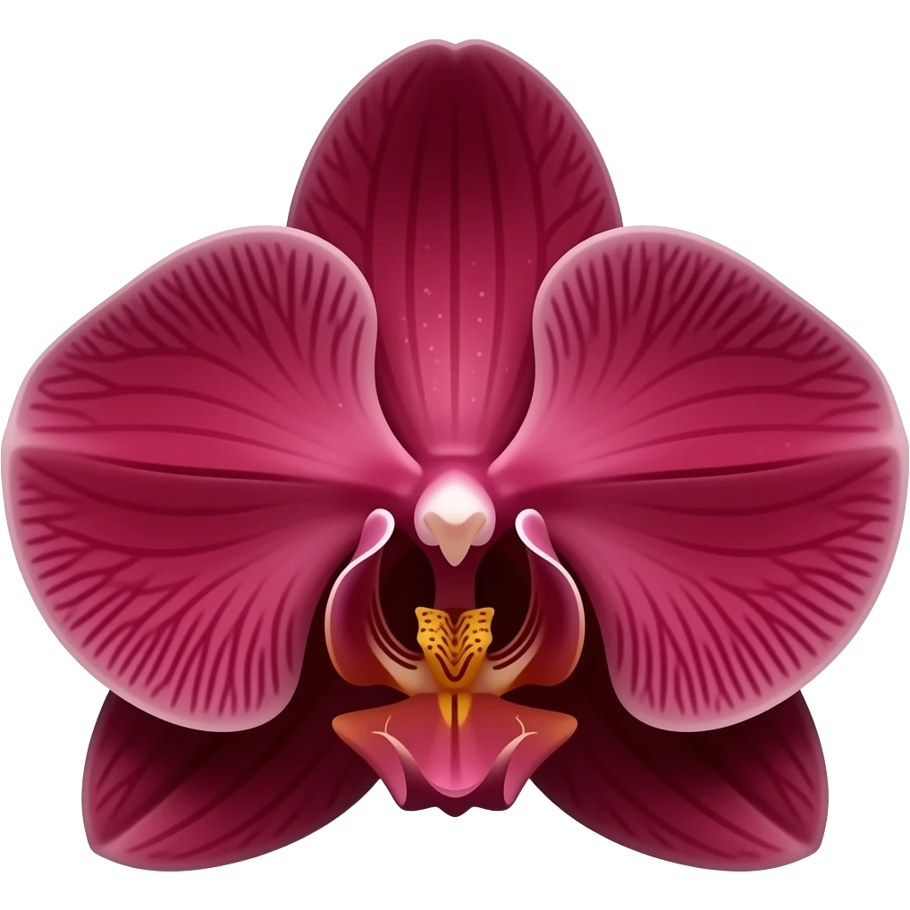 Dark red orchid emoji