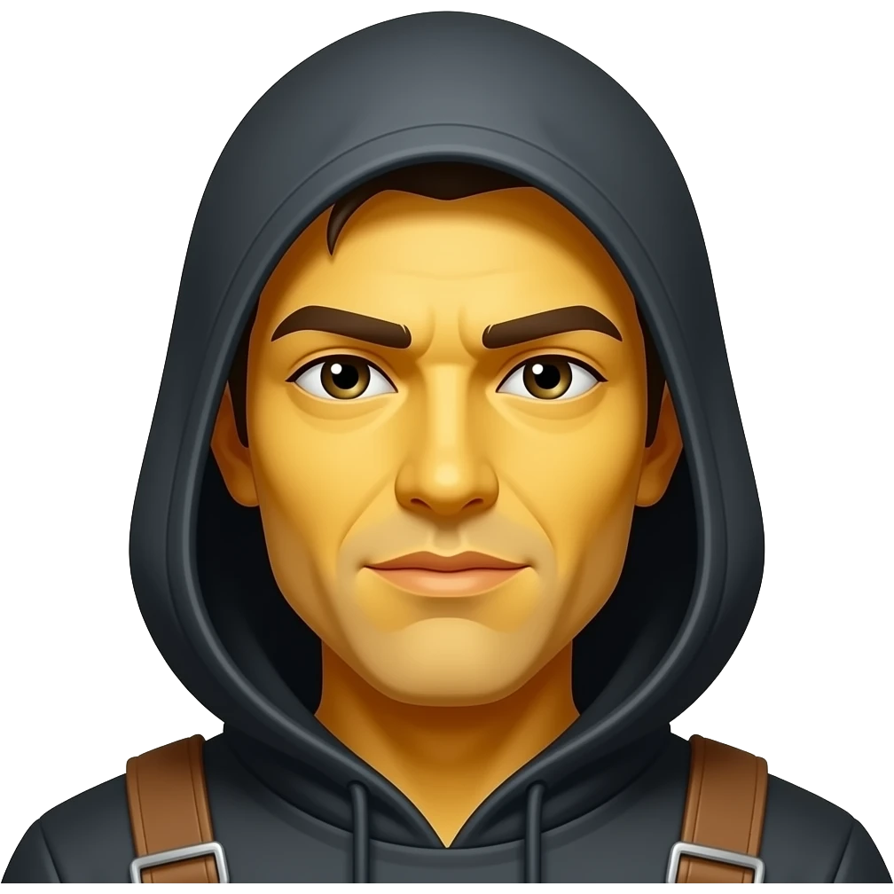 Un emoji voleur avec la peau jaune et moins réaliste emoji