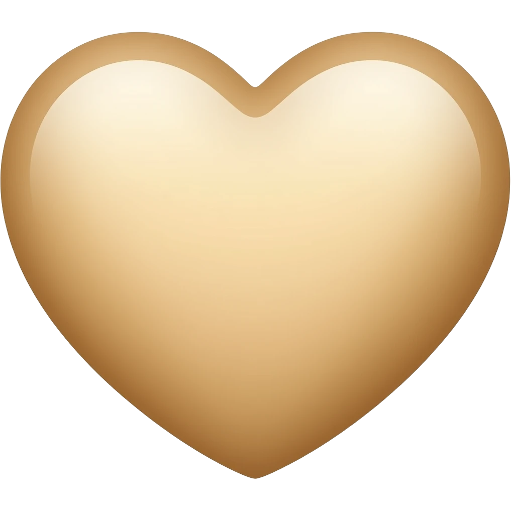 Beige Heart emoji