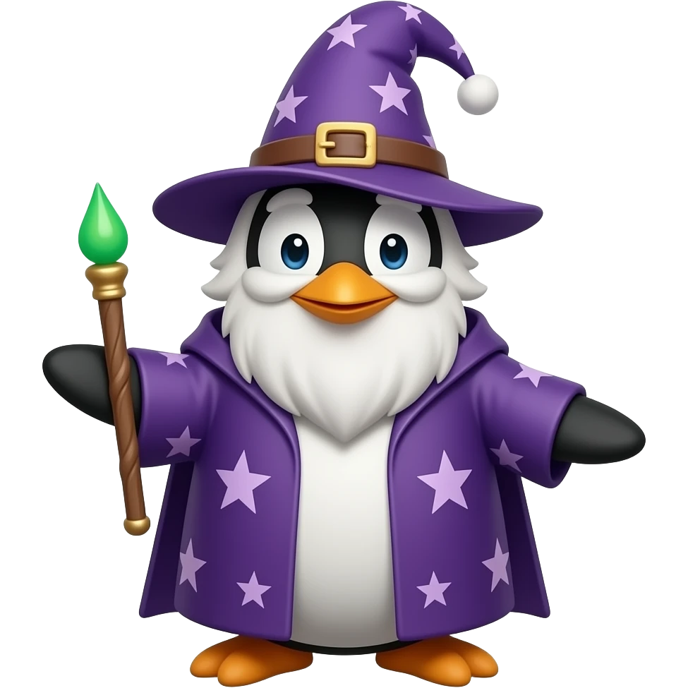 Penguin Wizard emoji