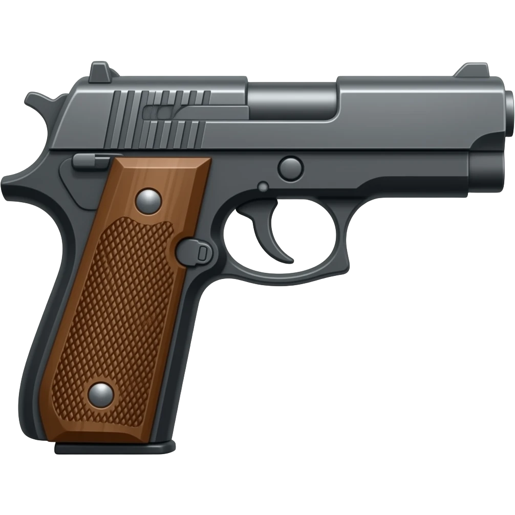 Gun (pistol [glock]) emoji gun facing right side emoji