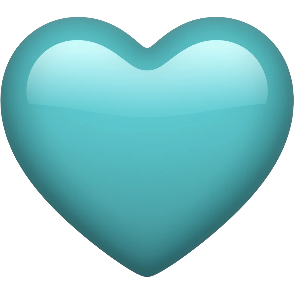 Teal heart emoji