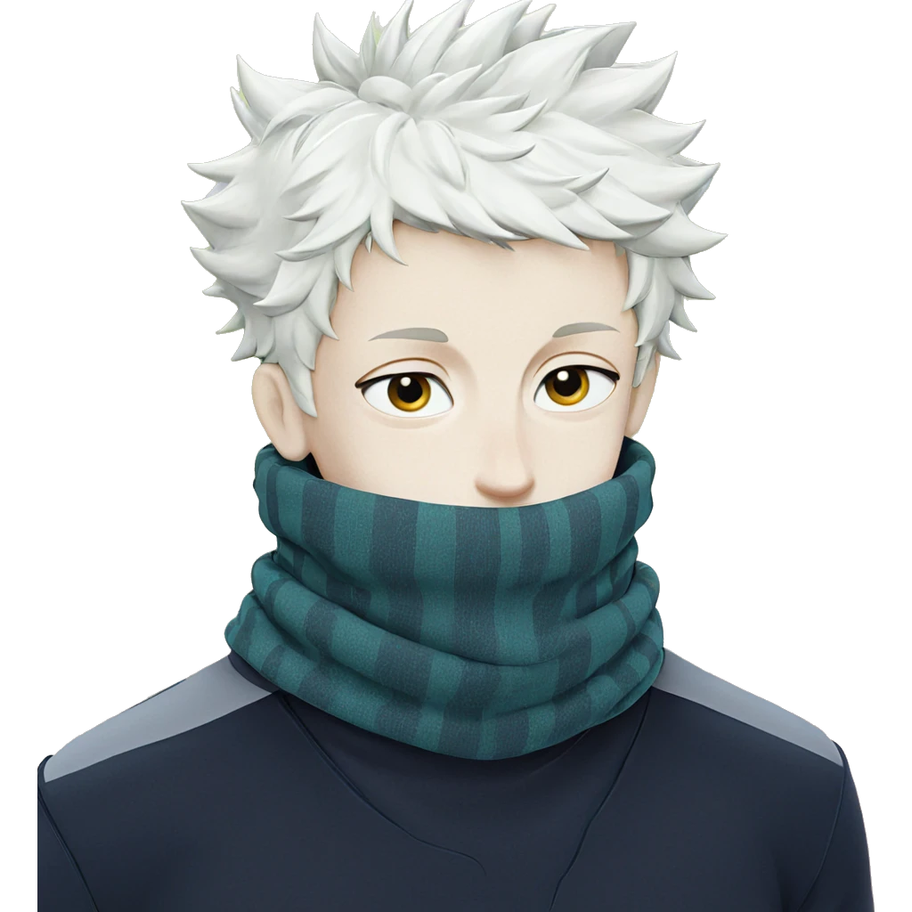 boy wearing scarf outdoors emoji