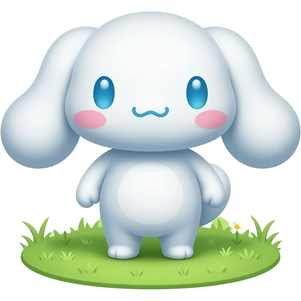 3d style, Cinamoroll plays outside emoji