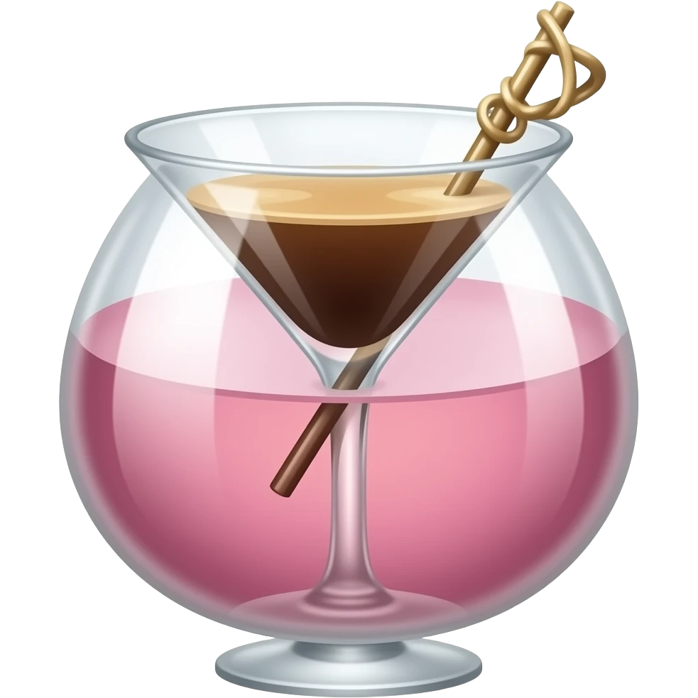 Pink espresso martini emoji