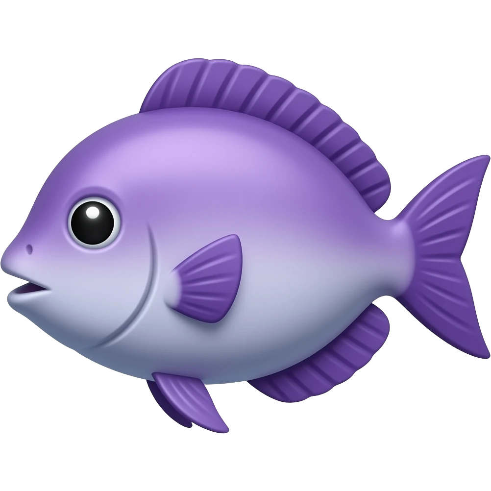 purple color fish emoji