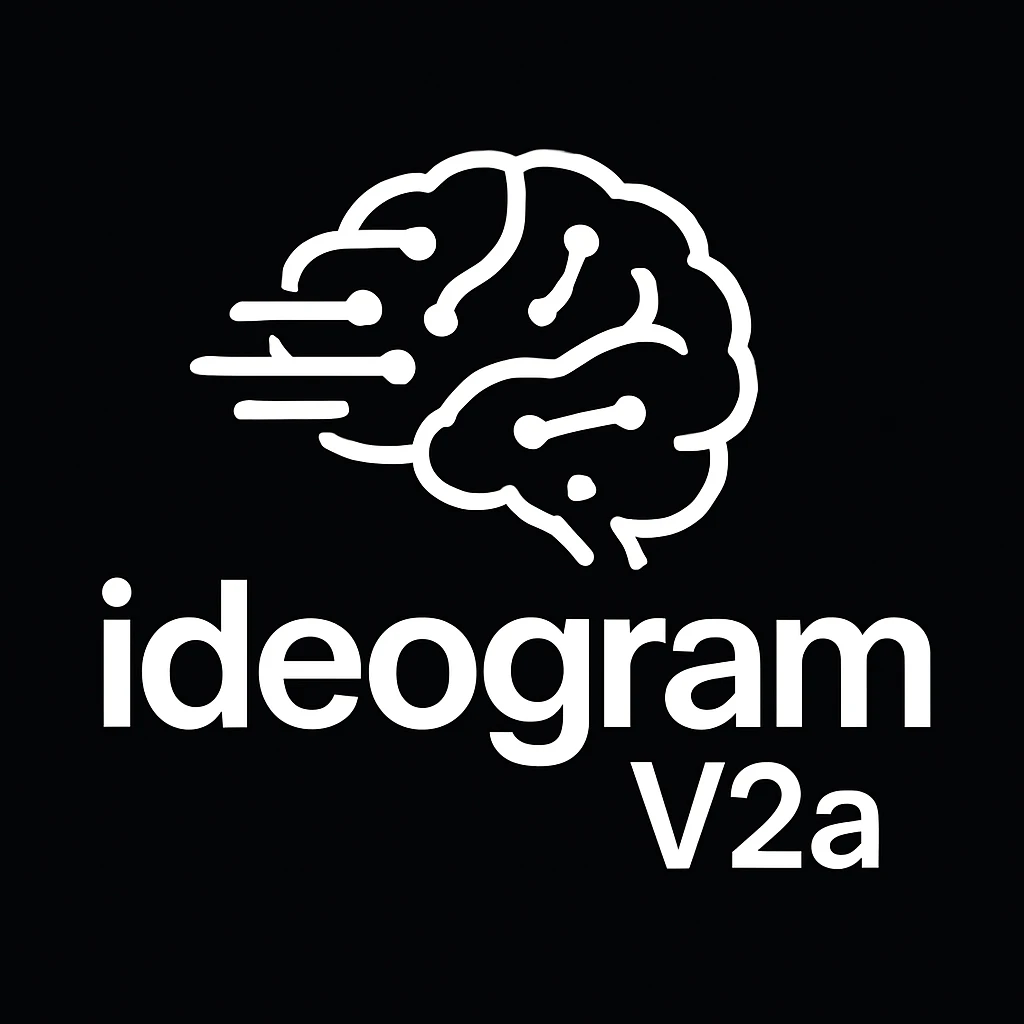 recreate this logo with text of "ideogram V2a", MAKE IT FIT IN SQAURE  emoji