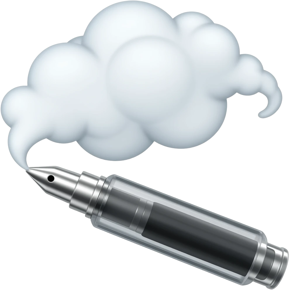 vape with smoke emoji