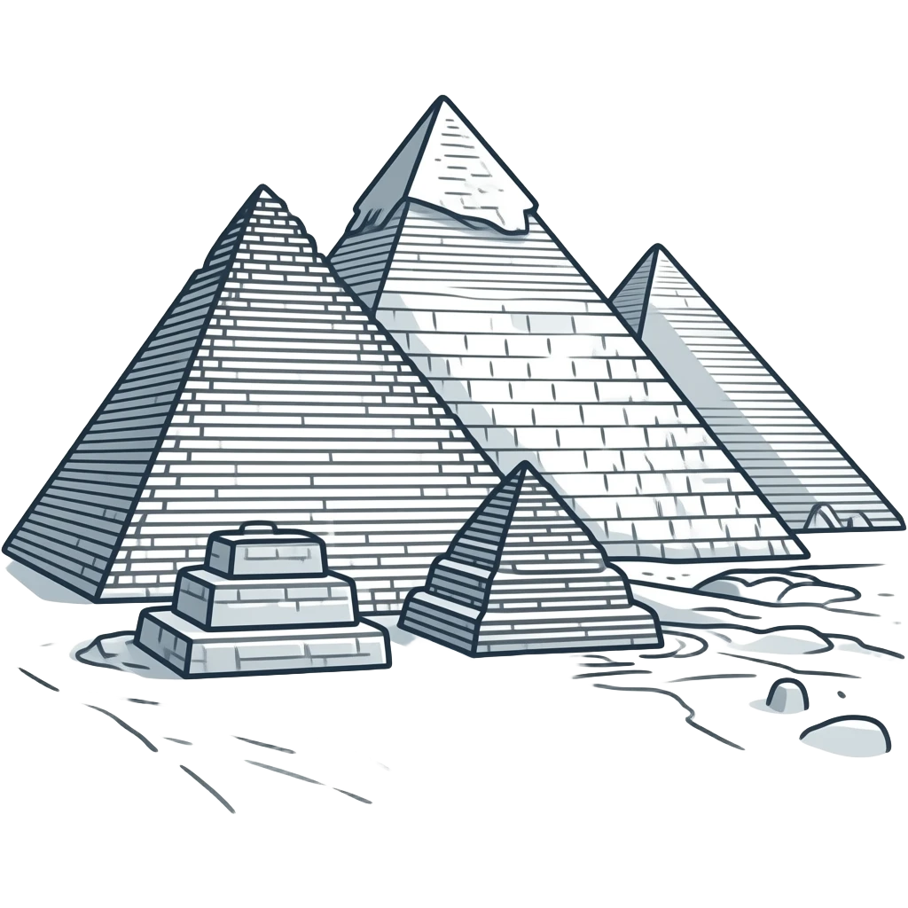 a blueprint of egyptian pyramids emoji