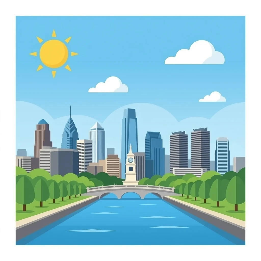 Philadelphia colour in the background. more than 1.5 million residents are 45% White, 43% African American, 4.4% Asian, and about 7% from other racial groups emoji