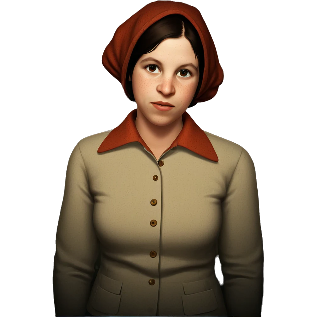 traditional portrait with freckles emoji