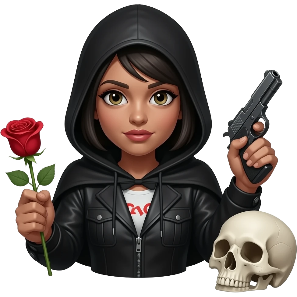 Rose gun skull dark stalker haunting adeline emoji